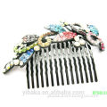 Colorful rhinestone hair comb bridal hair comb for dye hair afro kinky curly clip in hair extensions HF800101